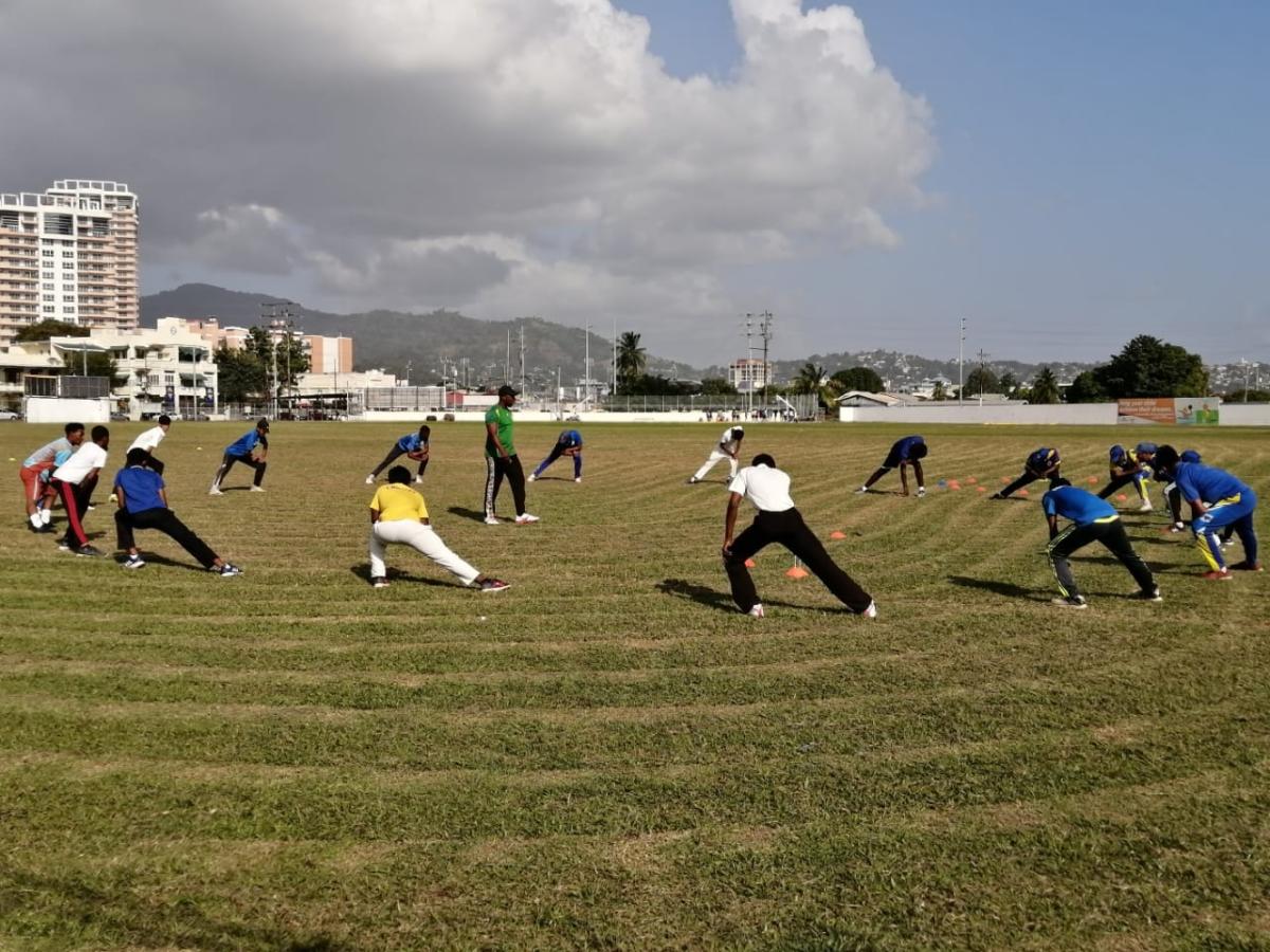 U17 team hard at training at Fatima College ground in preparation for the tournament.